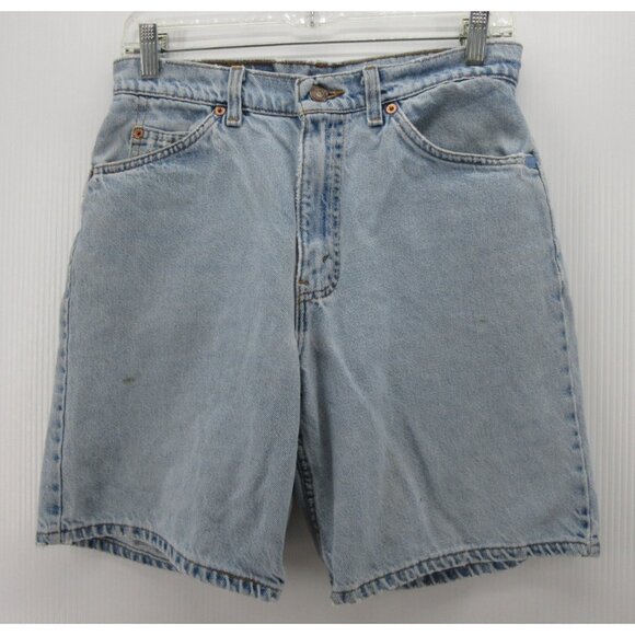 VINTAGE Levis 550 Shorts 30 Jorts Denim Red Tab Biker 90s USA Made * - Picture 1 of 12